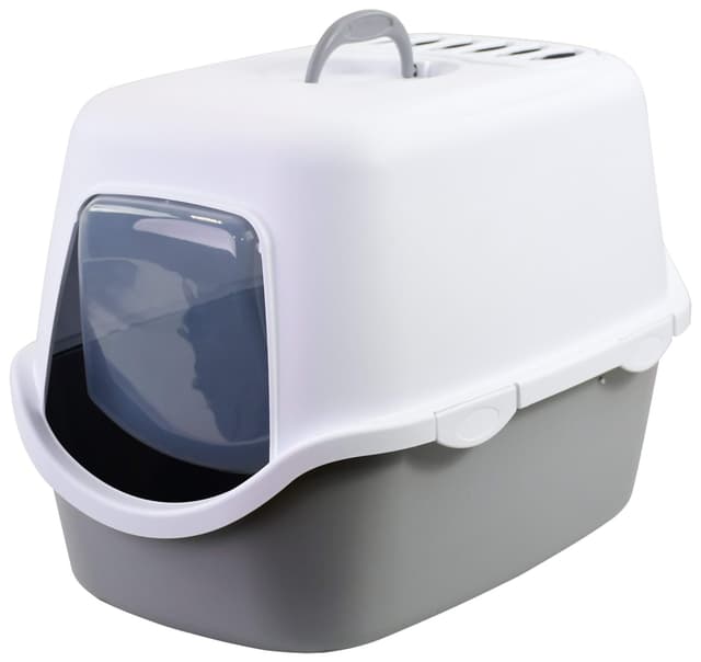 Kuweta zamykana Cathy Filter, biało-szara, 56 x 40 x 40 cm, Stefanplast