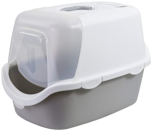 Kuweta Cathy Easy Clean z filtrem 56x40x40 cm biało-szara Stefanplast