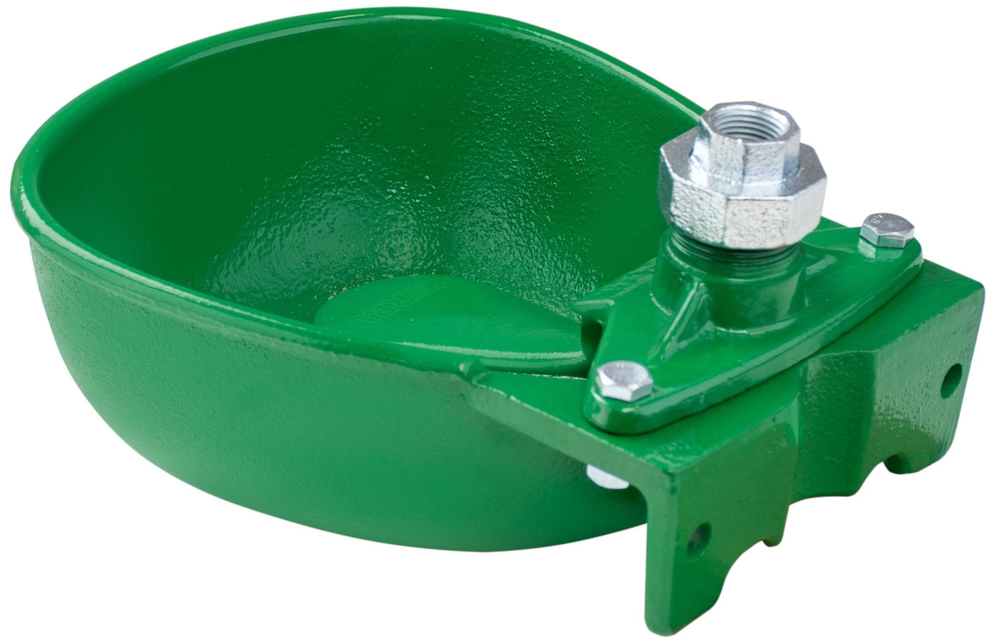 Poidło miskowe żeliwne KERBL PM-6 3L dla bydła i koni oliwkowe