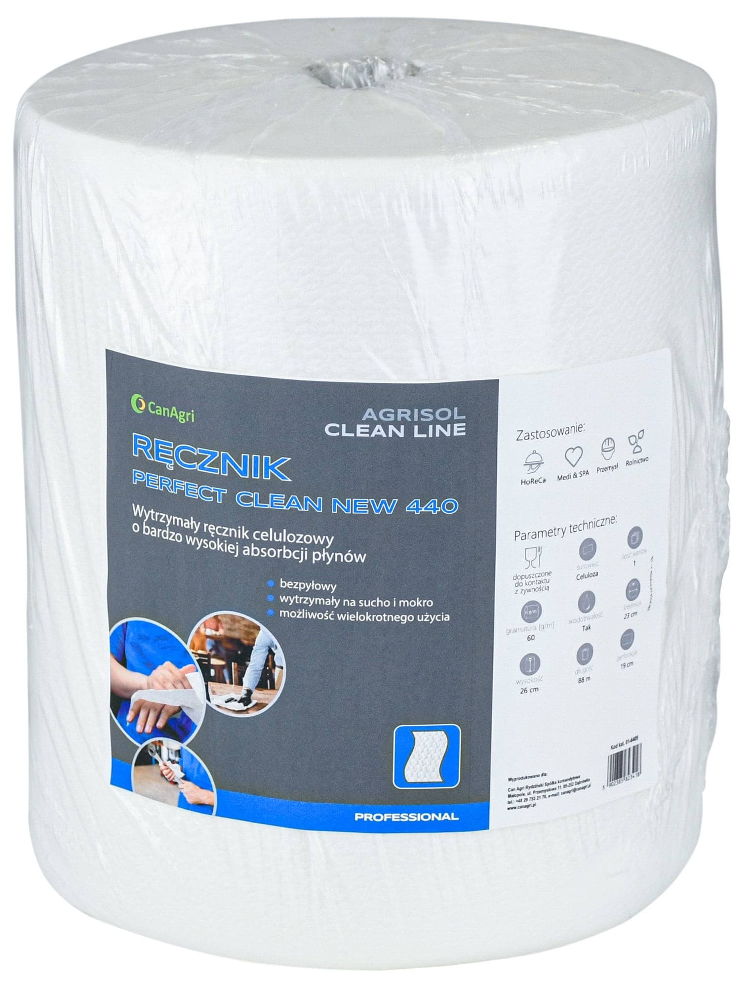 Ręcznik papierowy Perfect Clean New 440, Agrisol Clean Line, Can Agri