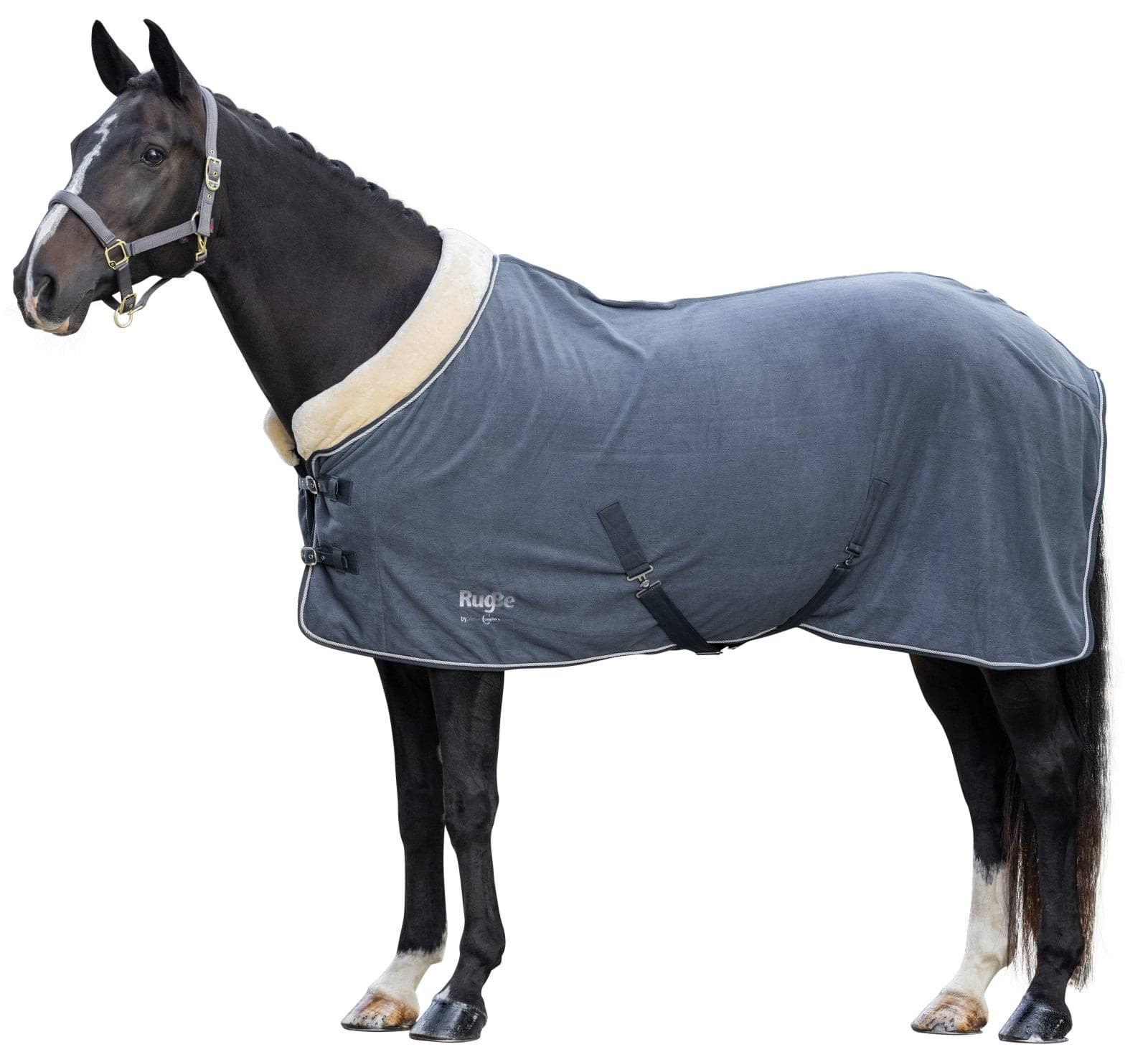 Derka polarowa RugBe Royal, grafitowy, 135 cm, Covalliero