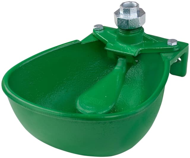 Poidło miskowe żeliwne KERBL PM-6 3L dla bydła i koni oliwkowe