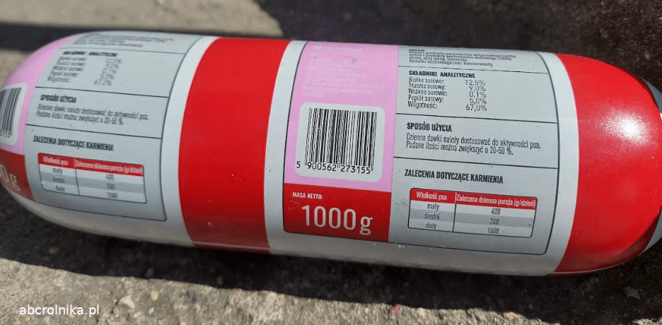 Karma dla psów CZTERY ŁAPY 5x1kg baton wieprzowina i wołowina