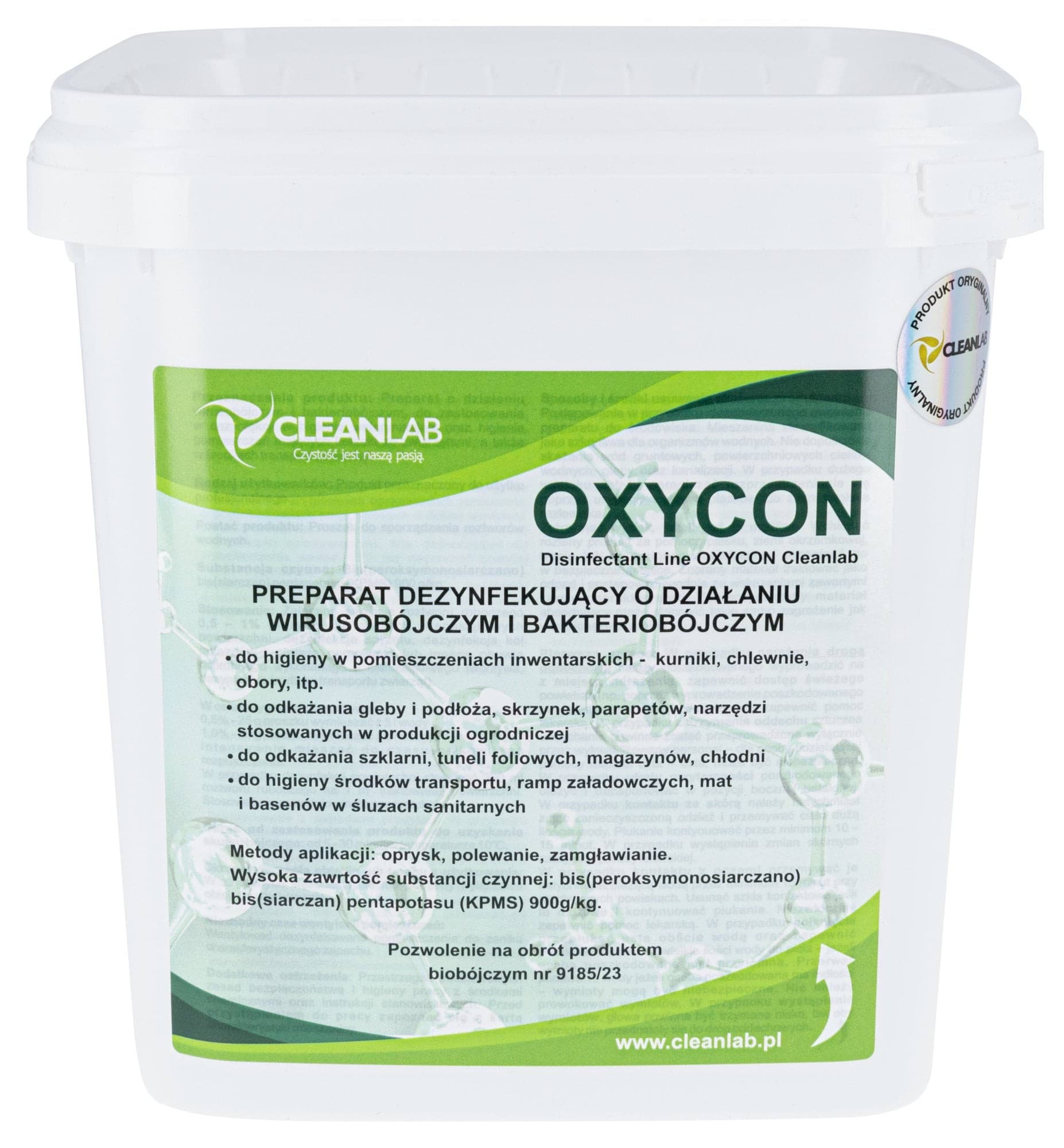 OXYCON 5kg- Środek do dezynfekcji, CLEANLAB