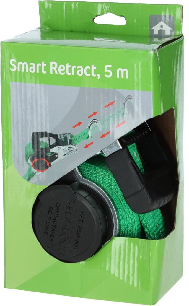 Pas transportowy automatyczny Smart Retract 5m x 35mm 2000 kg zielony