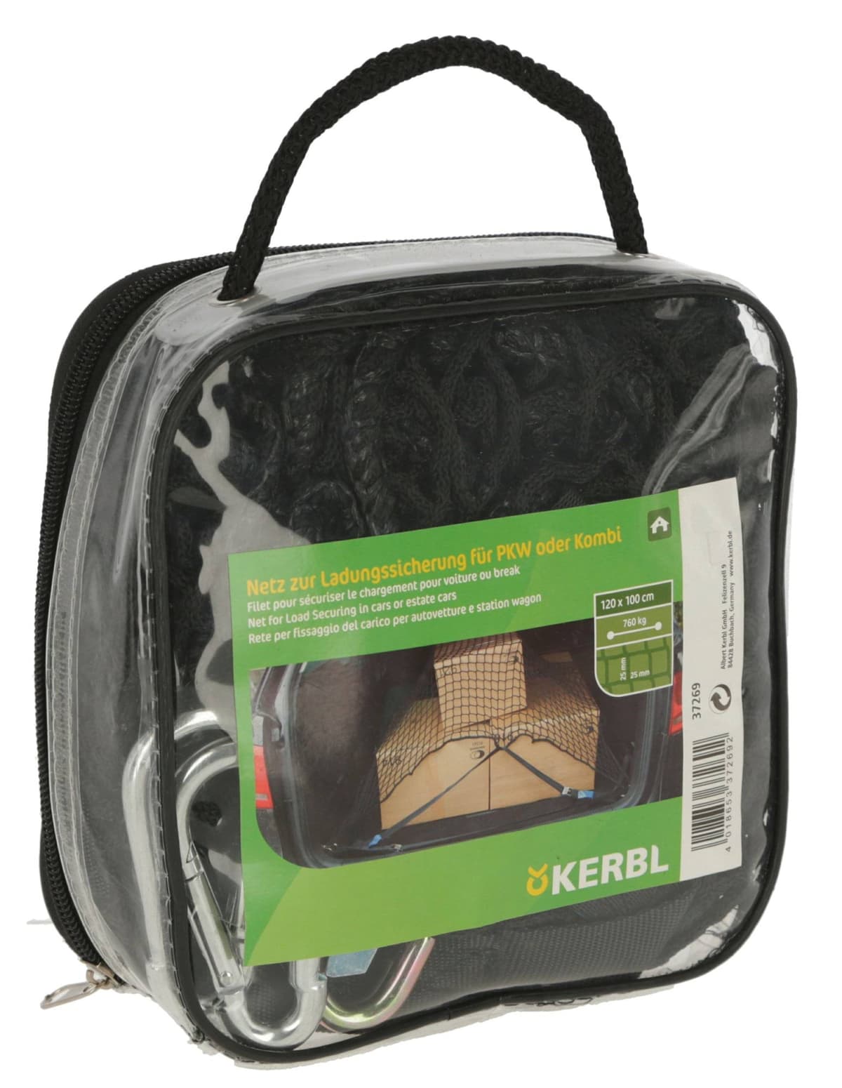 Siatka zabezpieczająca samochodowa 120x100 cm czarna Kerbl