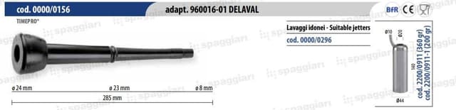 Guma strzykowa Alfa Laval 960016-01 8 mm krótki kubek 4szt.