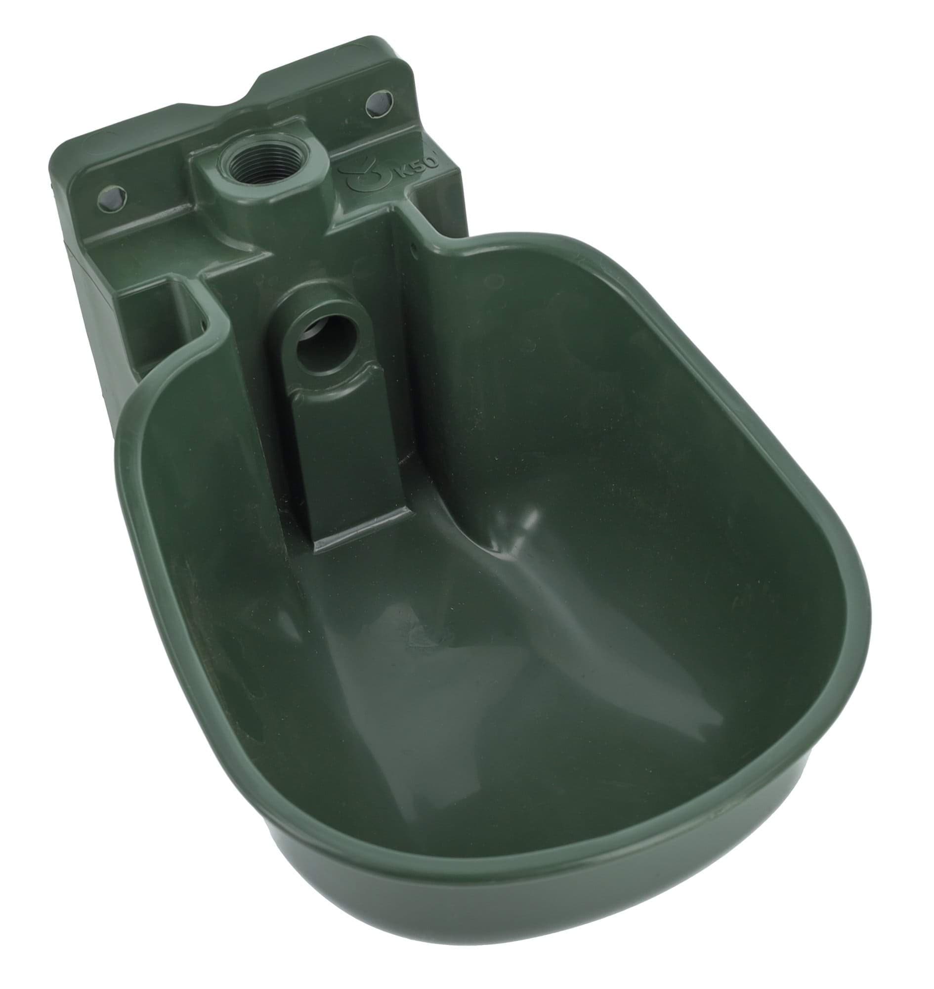 Miska do poidła K50 dla bydła i koni, tworzywo sztuczne, oliwkowa