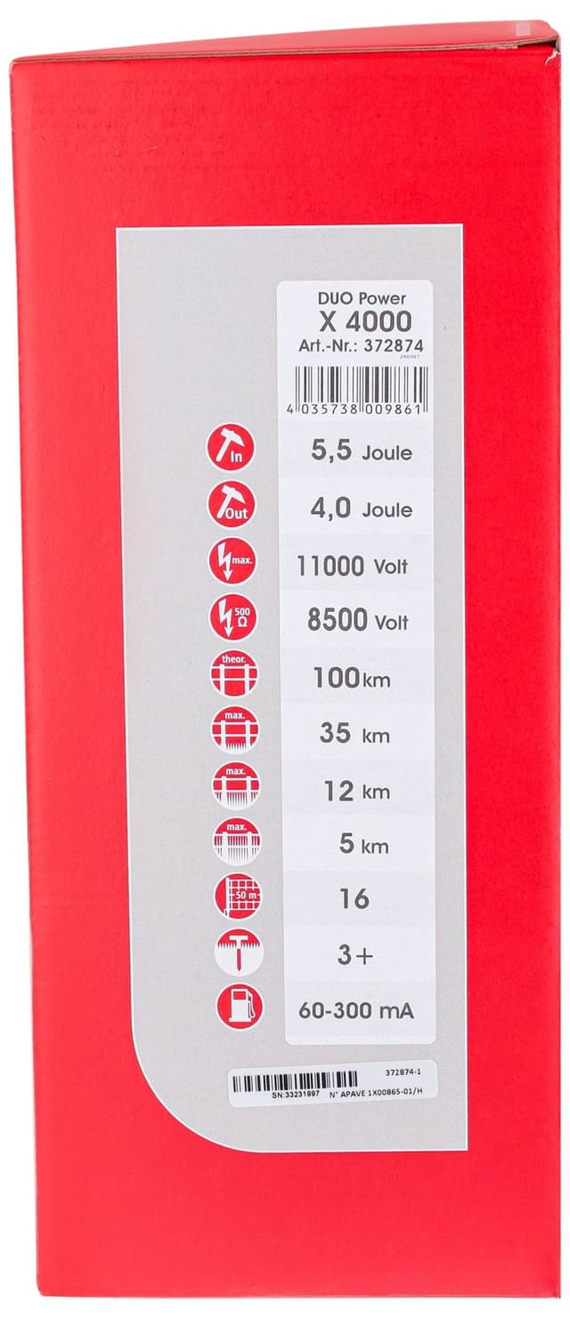 Elektryzator DUO Power X 4000, na dziki, bydło, 5.5 J, AKO