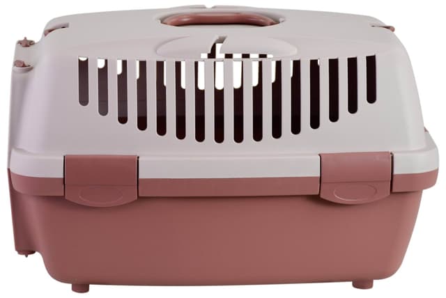 Transporter Gulliver 1 z plastikowymi drzwiczkami, 48 x 32 x 31 cm, różowy/brązowy, 6 kg, Stefanplas