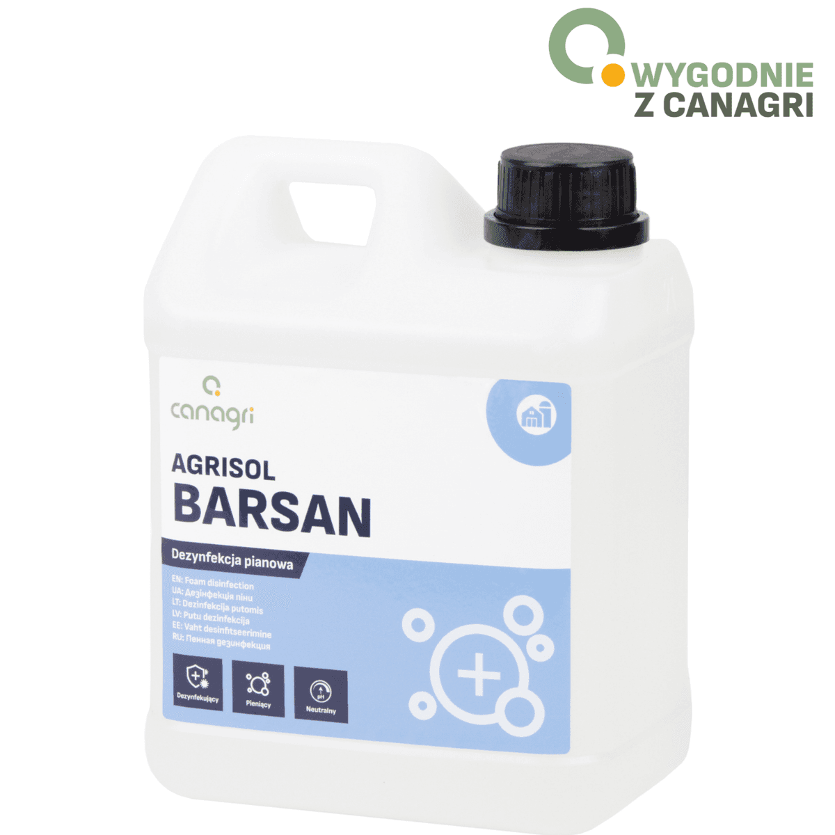 Agrisol Barsan 76 koncentrat do mat dezynfekcyjnych 2 kg Can Agri