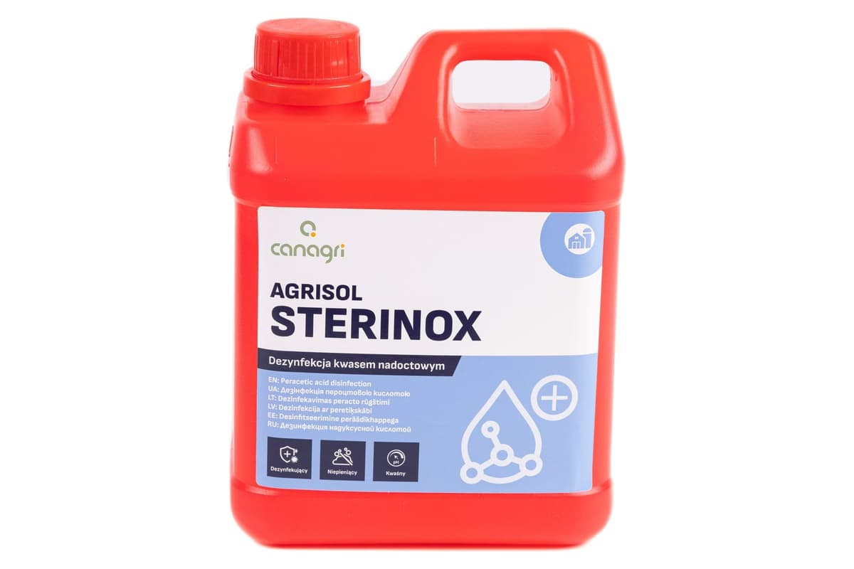 Preparat dezynfekujący Agrisol N 77 (Sterinox) koncentrat 2 kg Can Agri