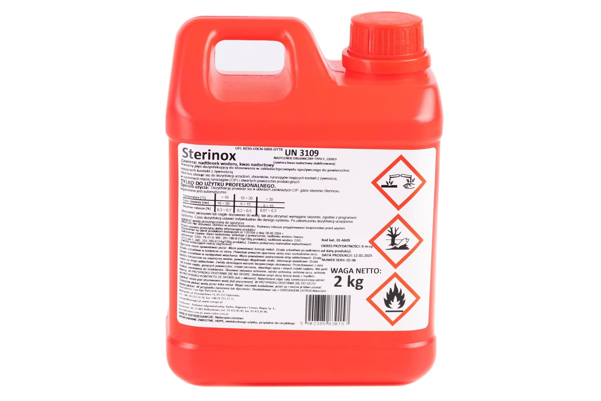 Preparat dezynfekujący Agrisol N 77 (Sterinox) koncentrat 2 kg Can Agri