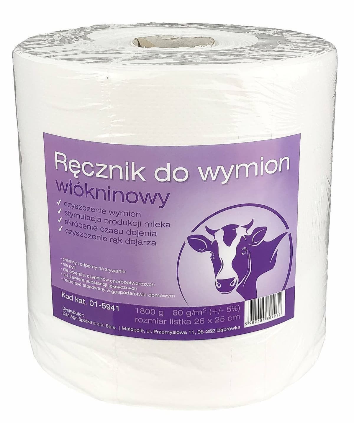 Włókninowy ręcznik do wymion 26x25 cm Can Agri 60 g/m2