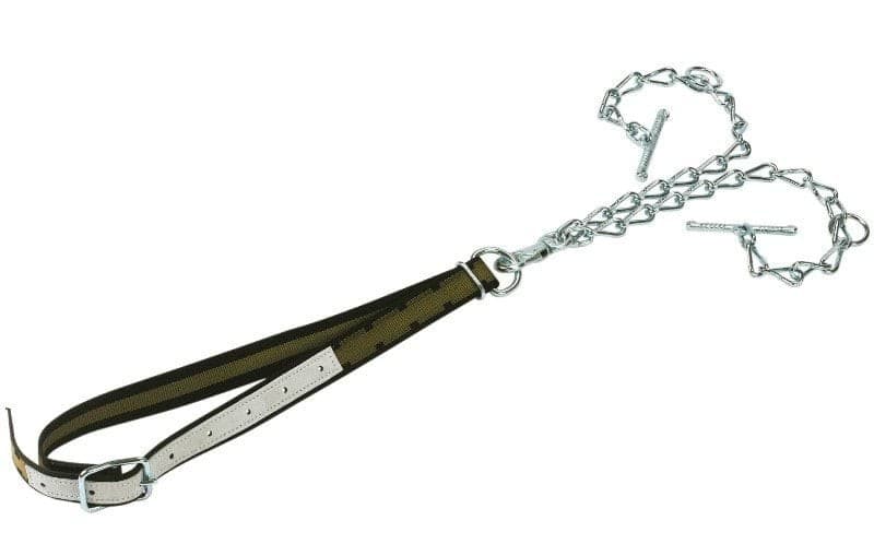 Wiązanie dla bydła Profi 130x4 cm z 2 łańcuchami i karabińczykiem