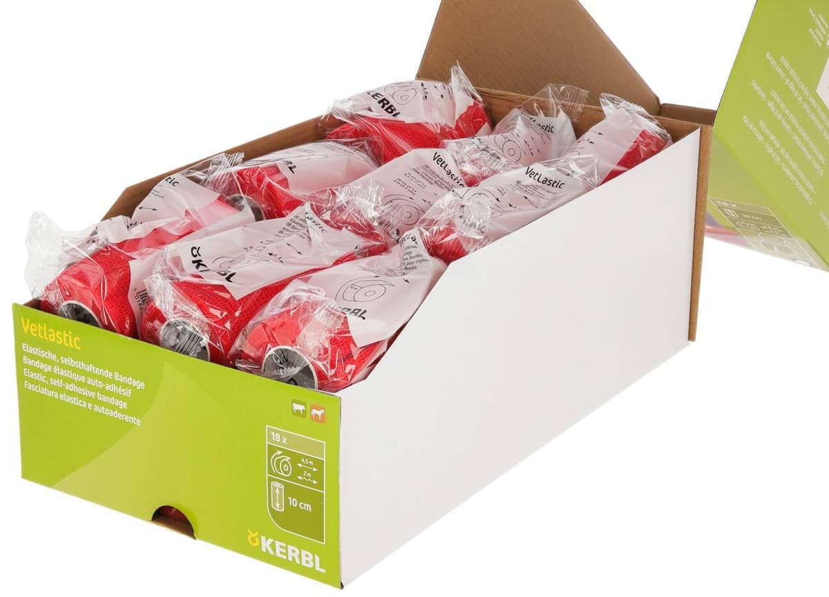 Bandaż samoprzylepny VetLastic 10x450 cm elastyczny czerwony Kerbl