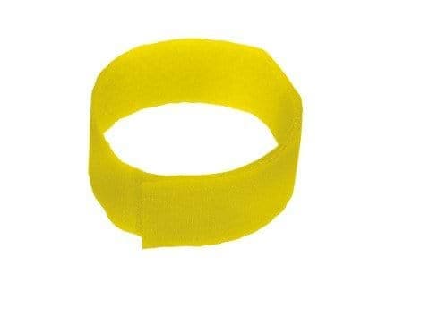 Opaska identyfikacyjna tekstylna 36 cm na rzep, 10 szt., żółta