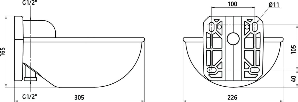 Poidło Kerbl dla bydła i koni z językiem K71, zielone