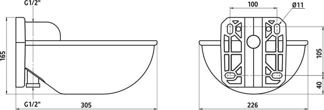 Poidło Kerbl dla bydła i koni z językiem K71, zielone