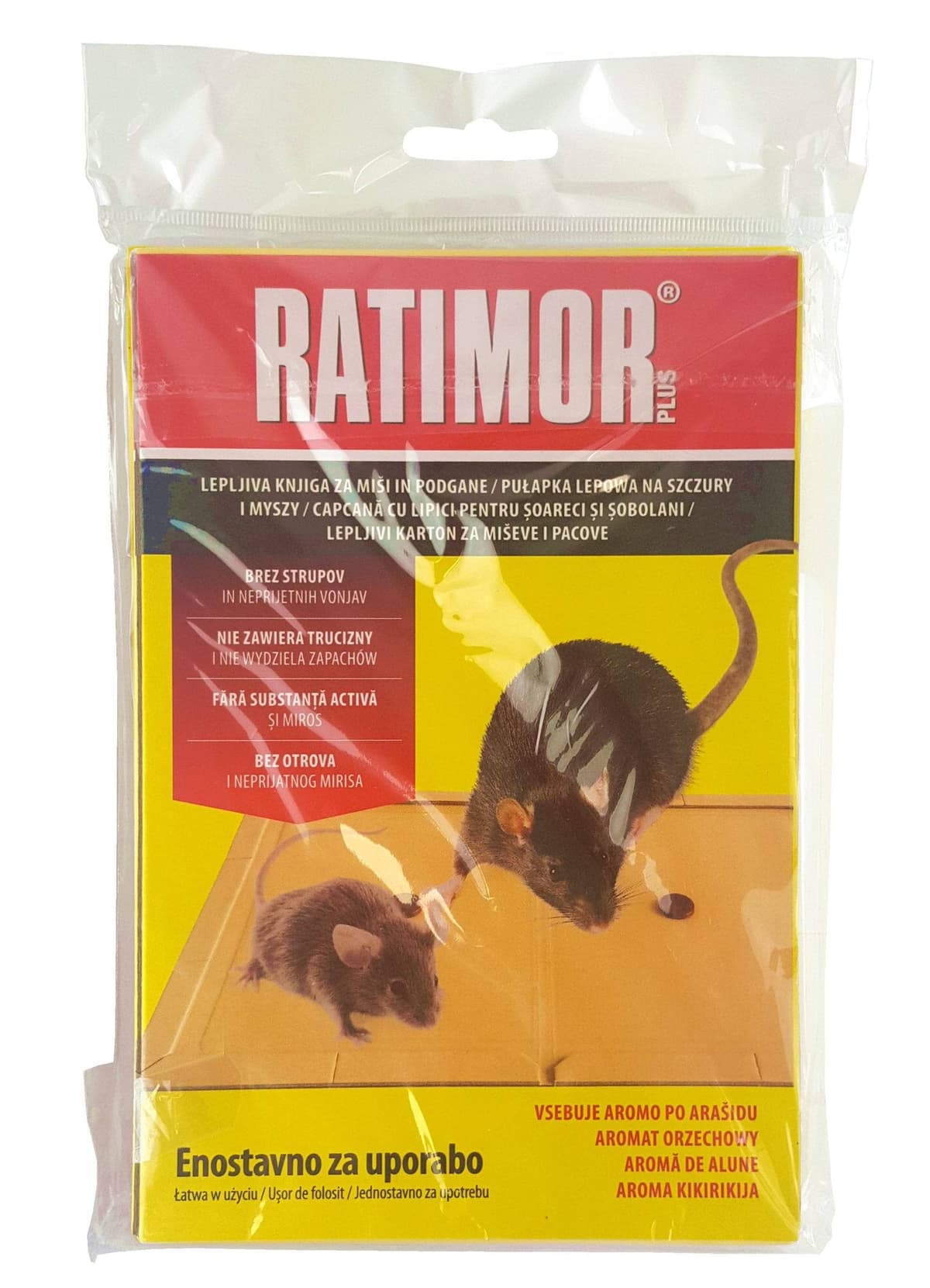 Pułapka klejowa na szczury i myszy Ratimor 26,5x19,5 cm z wabikiem