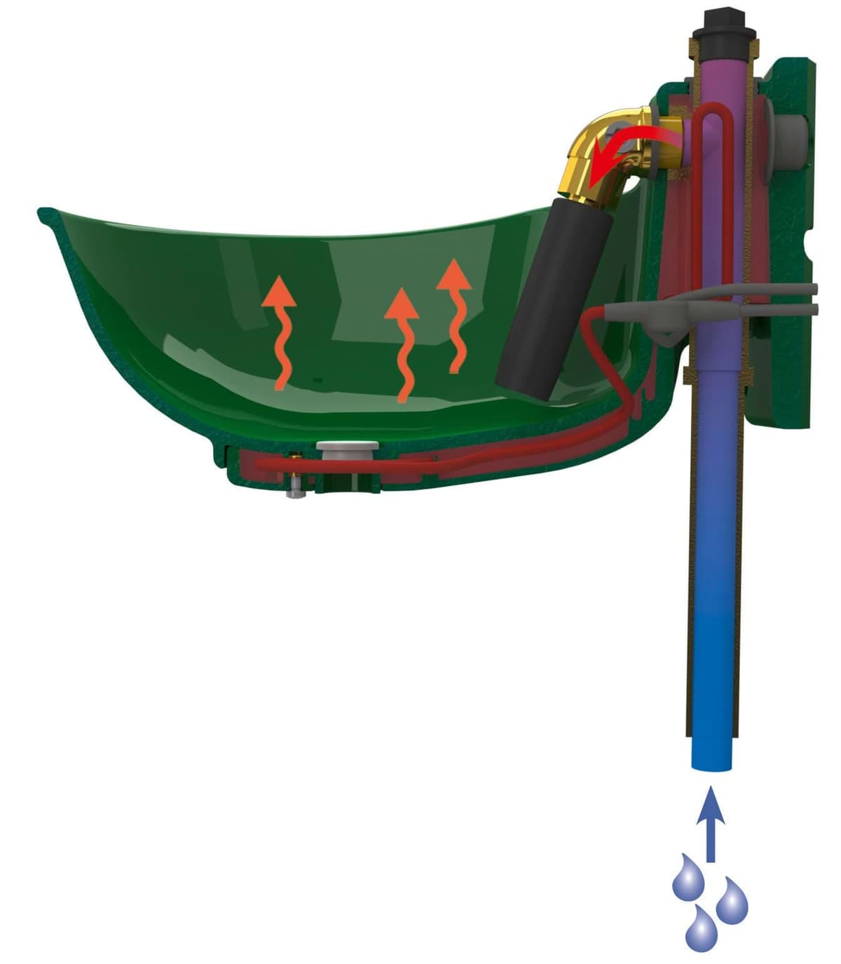 Poidło mrozoodporne z zaworem HP20, 24V, 31W, Kerbl