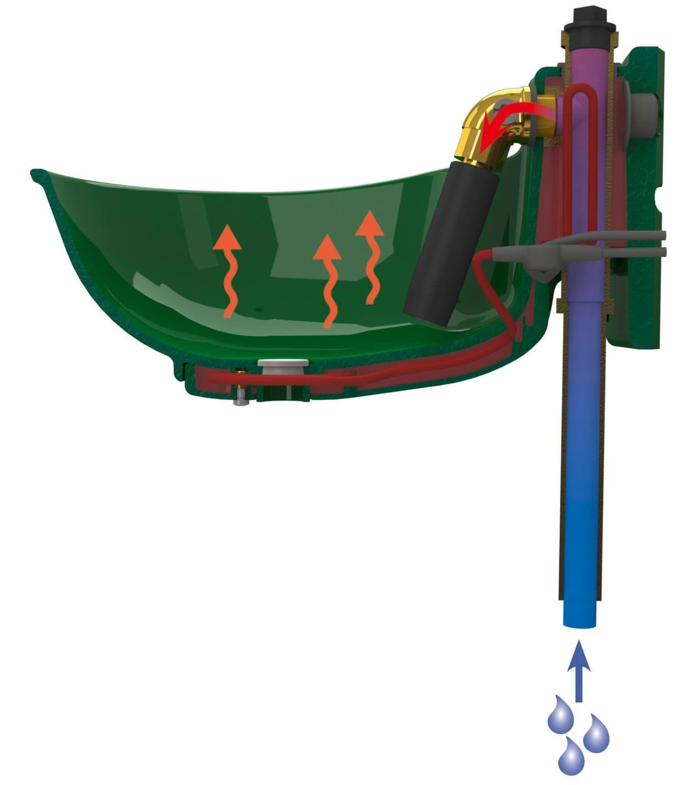 Poidło mrozoodporne z zaworem HP20, 24V, 31W, Kerbl