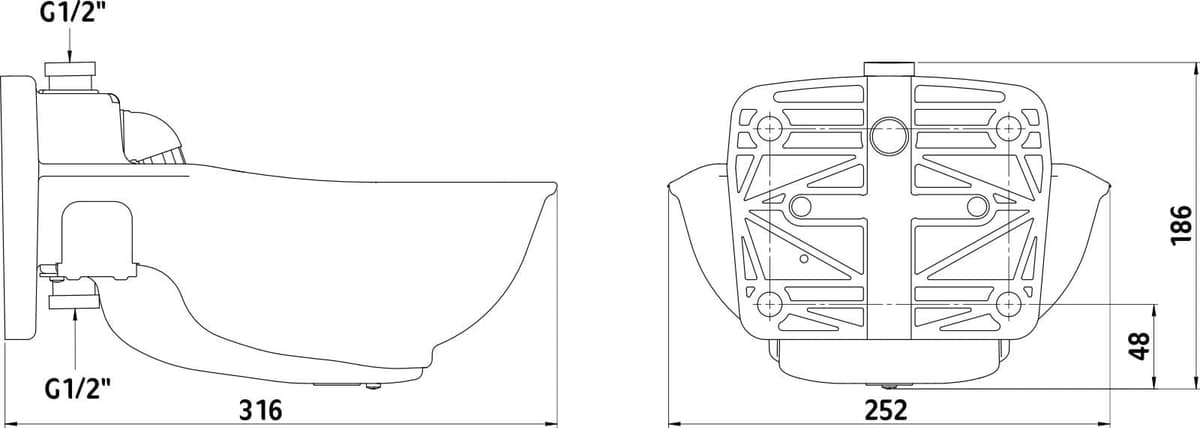 Poidło z zaworem rurowym HP20, mrozoodporne, Kerbl