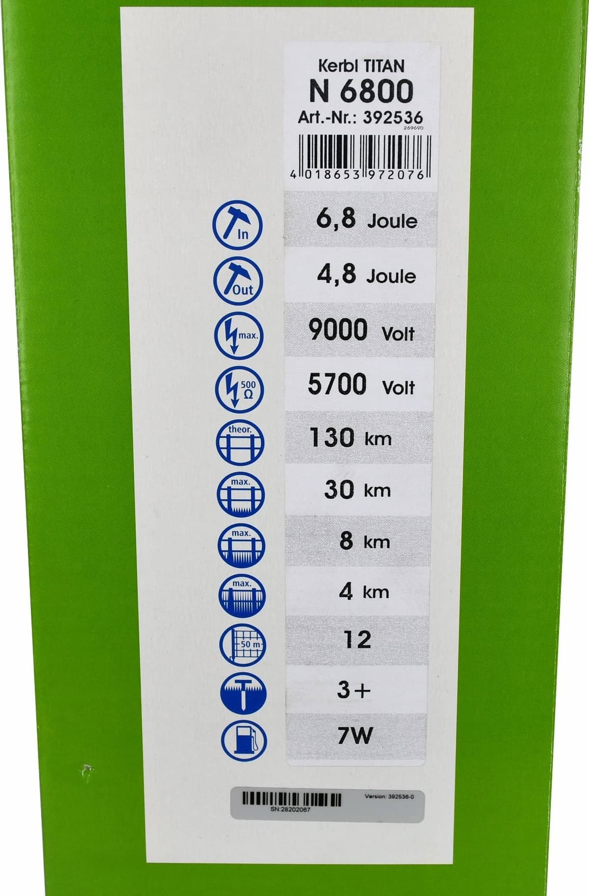 Elektryzator sieciowy TITAN N 6800, dla różnych zwierząt