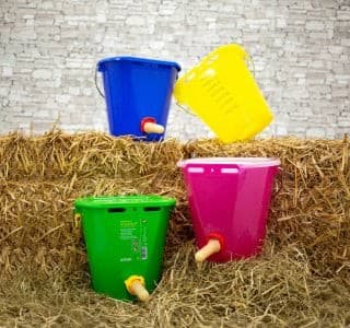 Wiadro do pojenia cieląt, "Food Safe", ze skalą, 8 l, transparentne, żółte, Kerbl