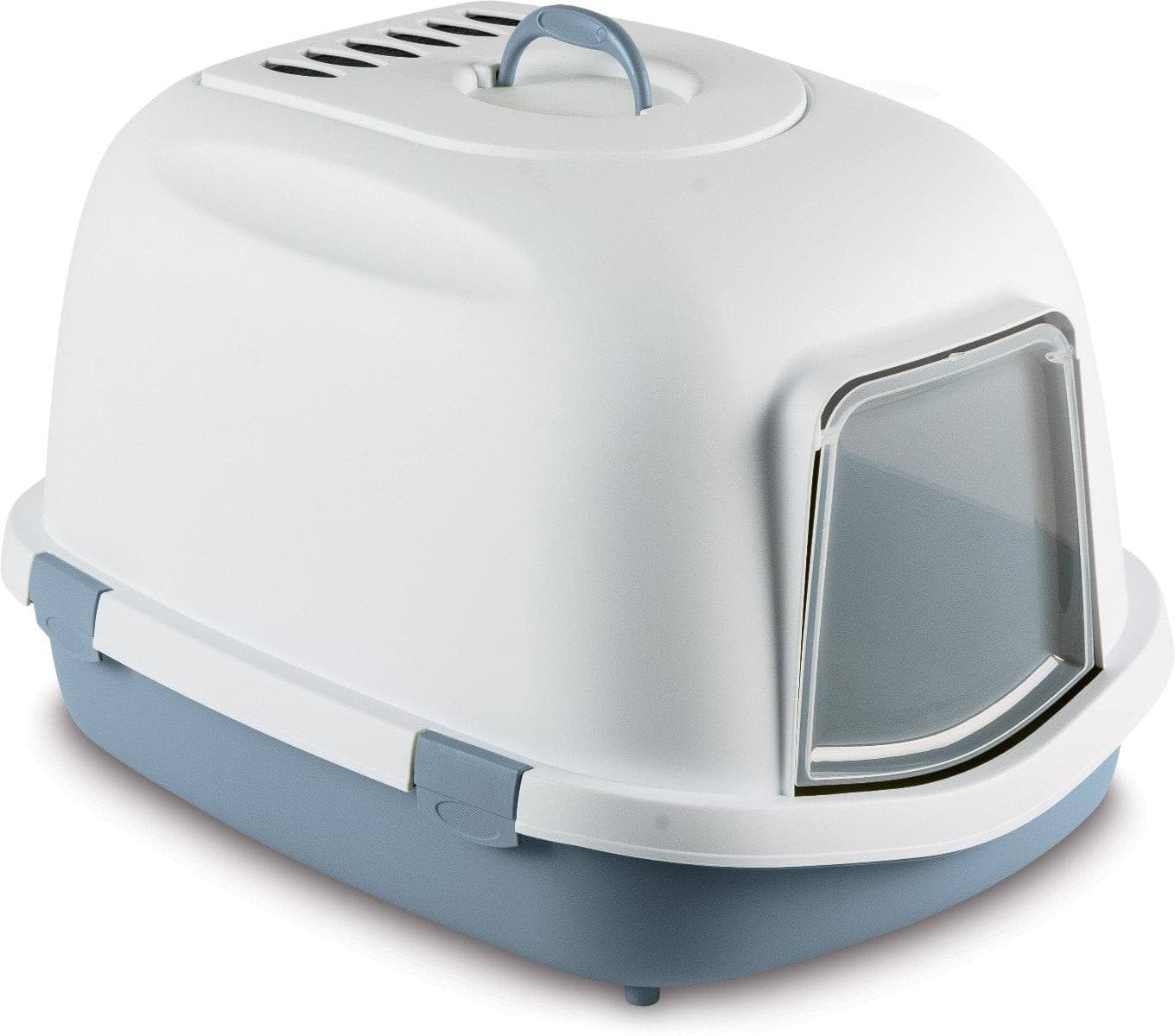 Kuweta Super Queen z filtrem, biało-niebieska, 71 x 55 x 46,5 cm, Stefanplast