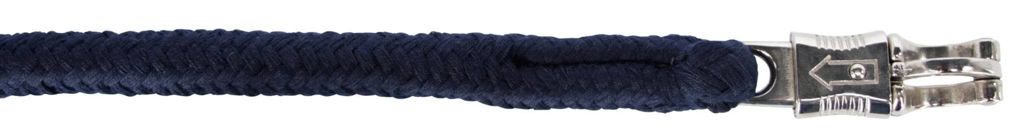 Uwiąz dla konia bawełniany, bezpieczny karabińczyk, granatowy, 200 cm