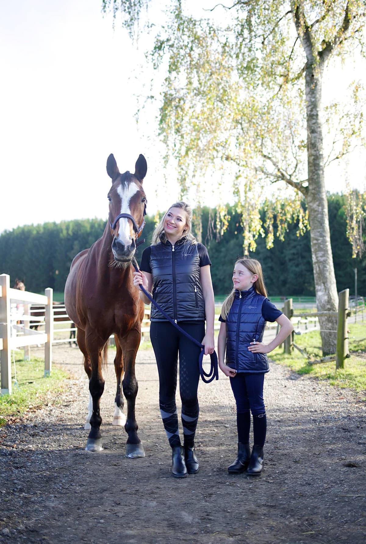 Legginsy jeździeckie Covalliero Equona czarne dla dzieci