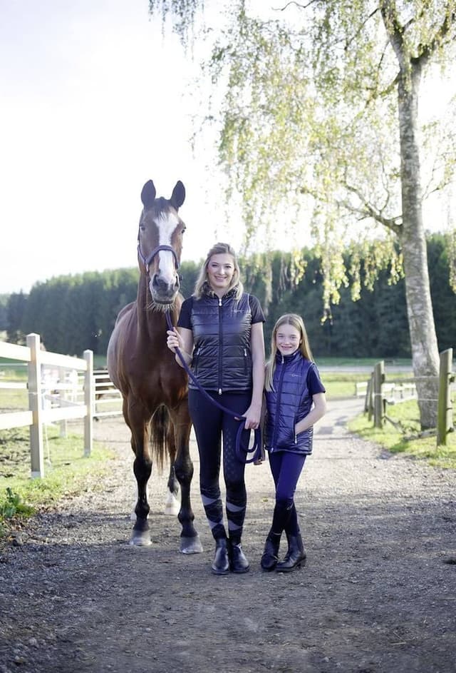 Legginsy jeździeckie Equona dziecięce granatowe 116/122