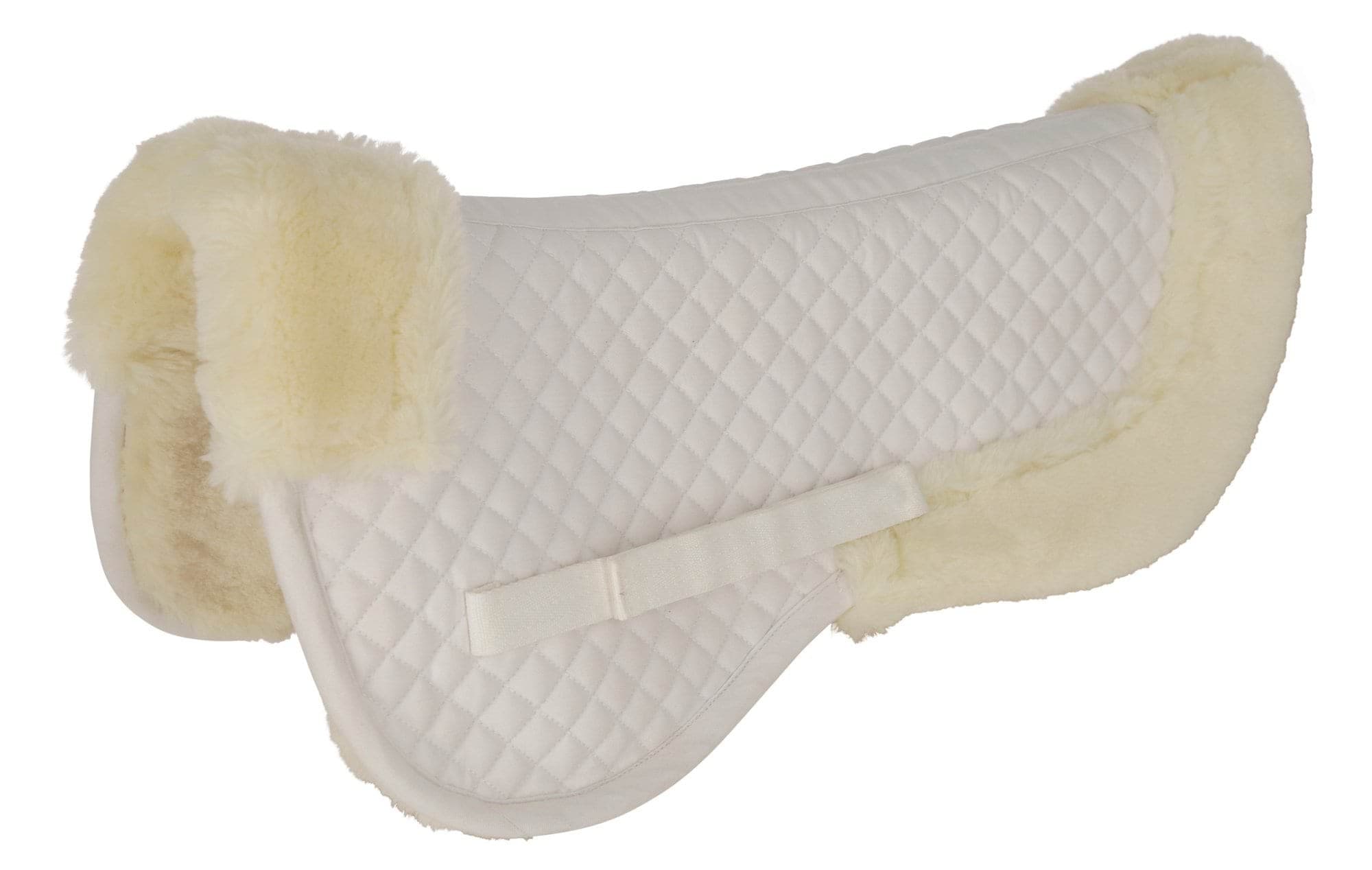 Podkładka pod siodło Pony ze sztucznym futrem, biały Covalliero