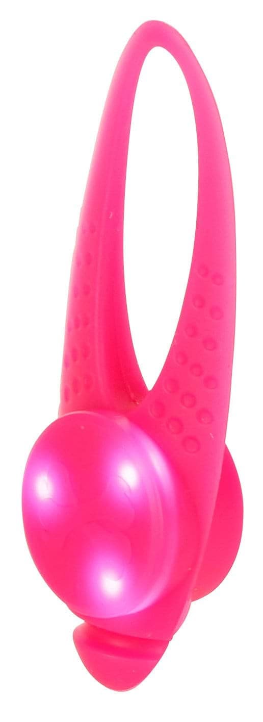 Silikonowy odblask LED do smyczy, 8 cm, różowy, Kerbl
