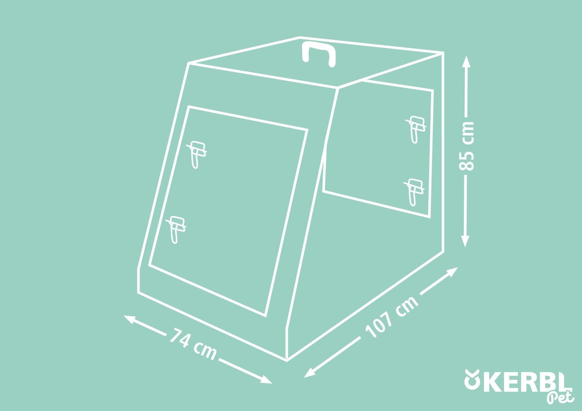 Klatka transportowa dla psa Kerbl 107x74x85 cm