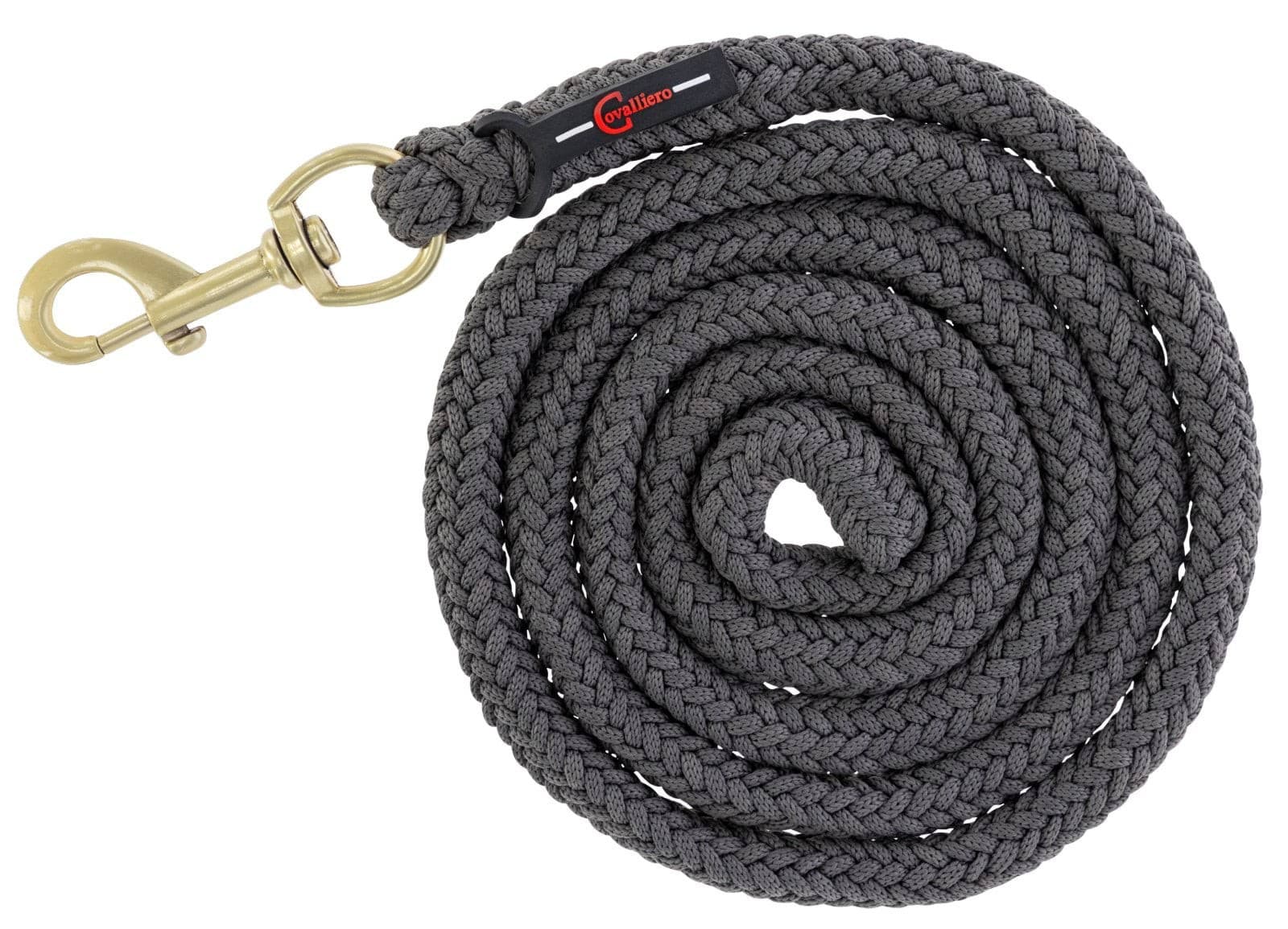 Uwiąz dla konia Classy szary 200 cm z karabińczykiem