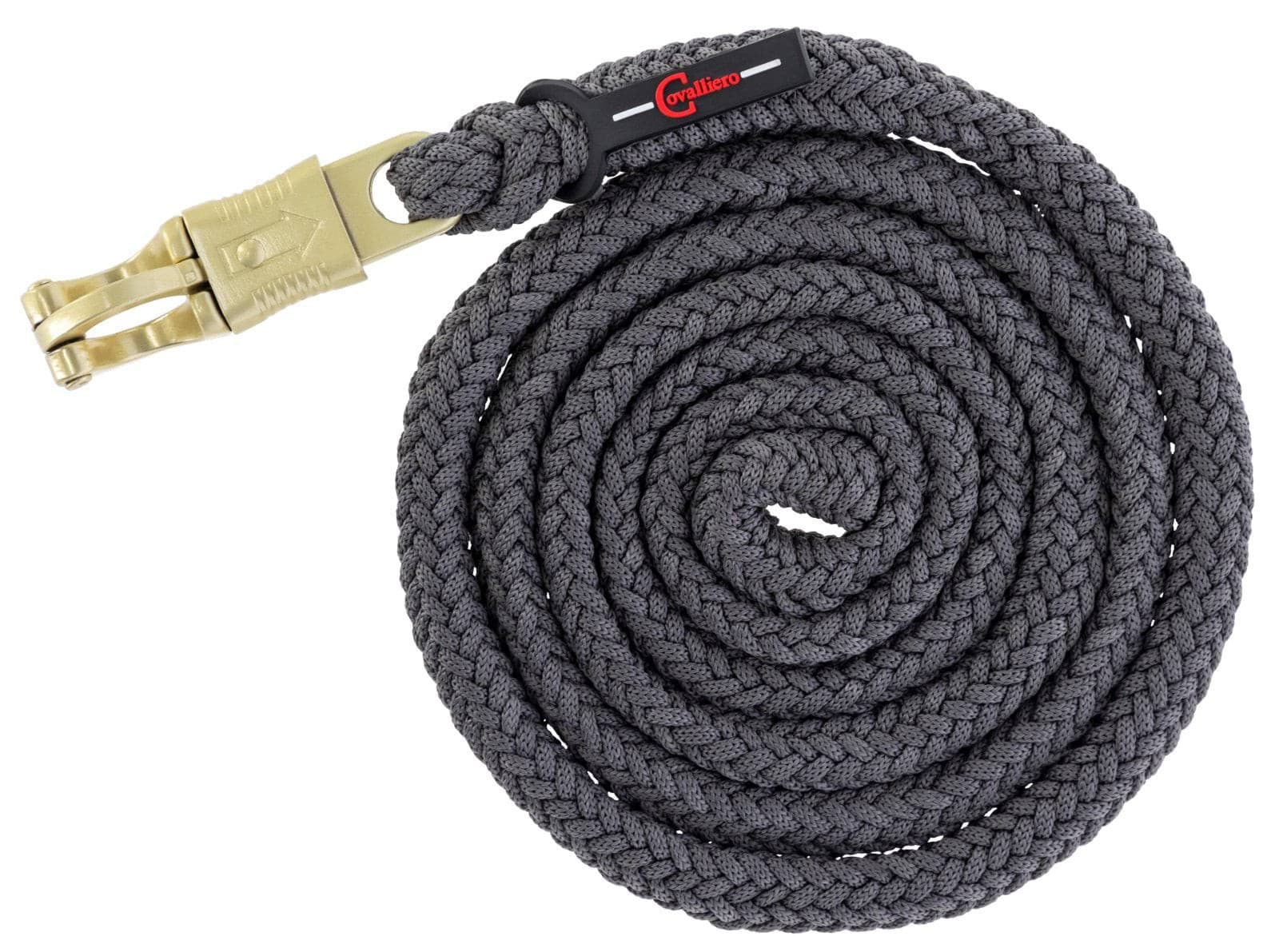 Uwiąz dla konia Classy szary 200 cm z bezpiecznym karabińczykiem Covalliero