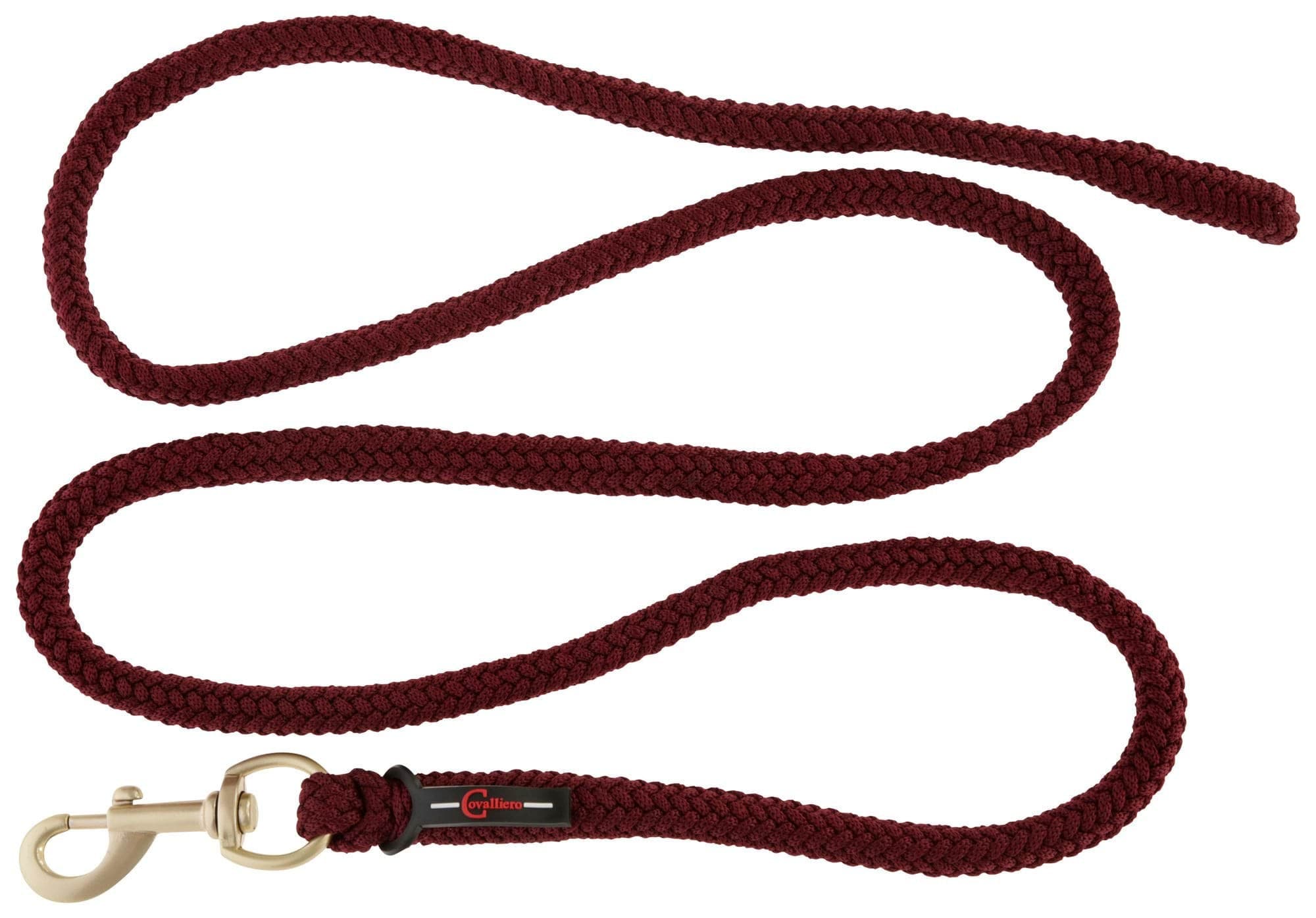 Uwiąz konia bordowy 200 cm z karabińczykiem Classy Covalliero