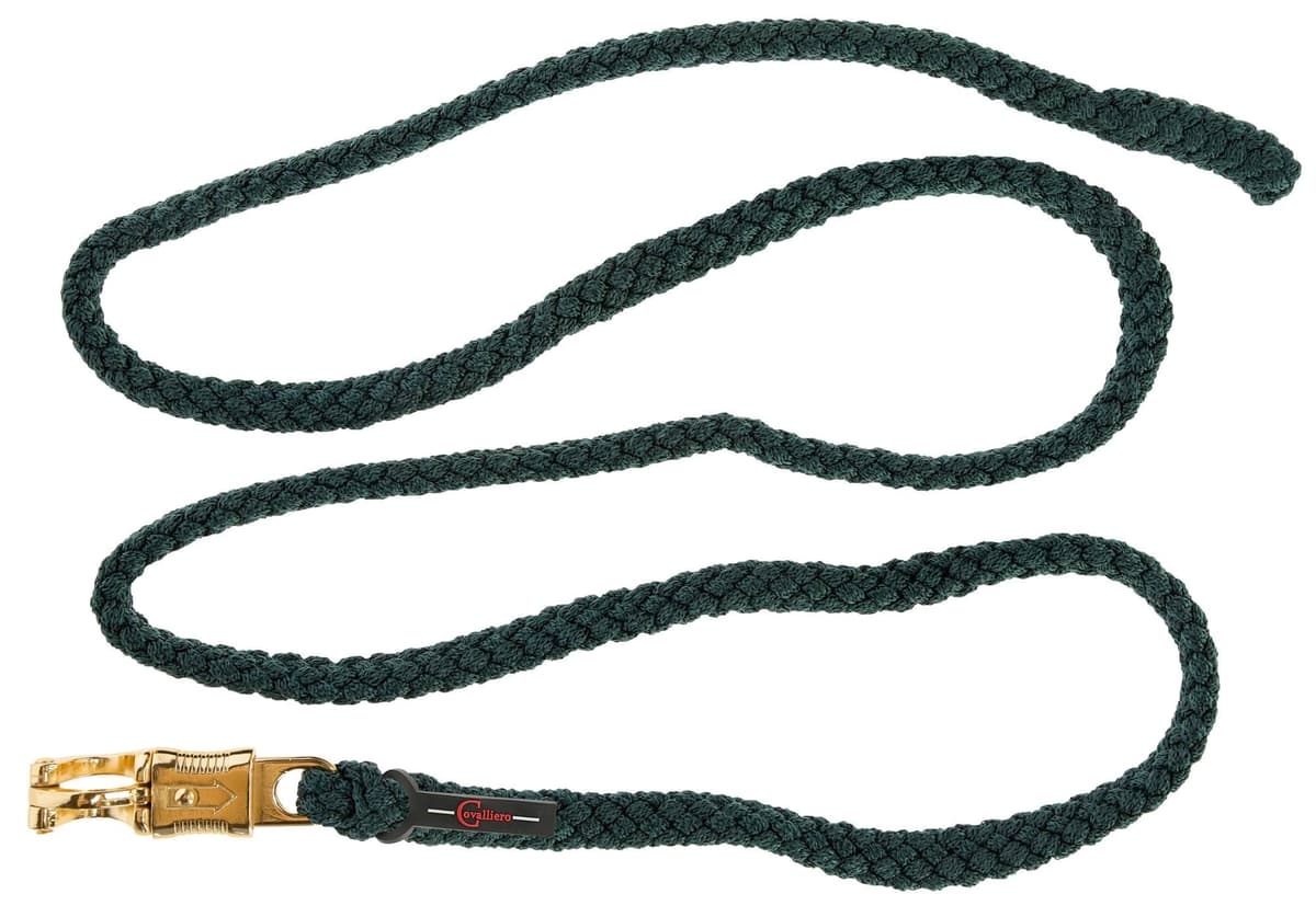 Uwiąz dla konia TopLine zielony 200 cm z bezpiecznym karabińczykiem