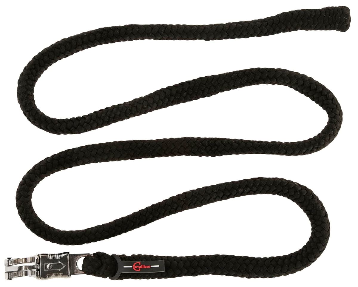 Uwiąz dla konia ClassicSoft, bezpieczny karabińczyk, czarny 200 cm