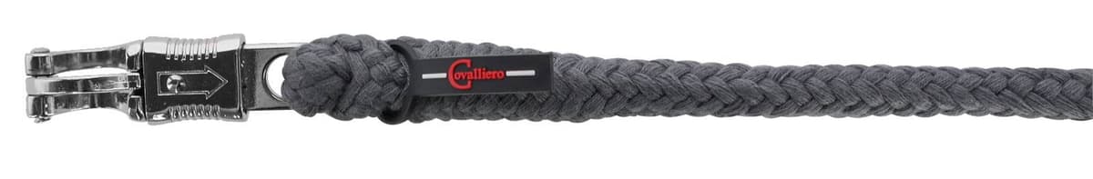 Uwiąz dla konia ClassicSoft 200 cm szary z bezpiecznym karabińczykiem Covalliero