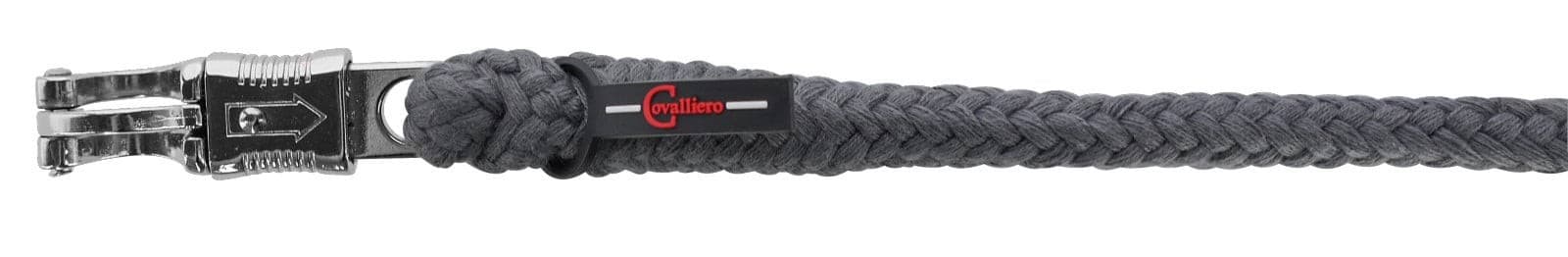 Uwiąz dla konia ClassicSoft 200 cm szary z bezpiecznym karabińczykiem Covalliero