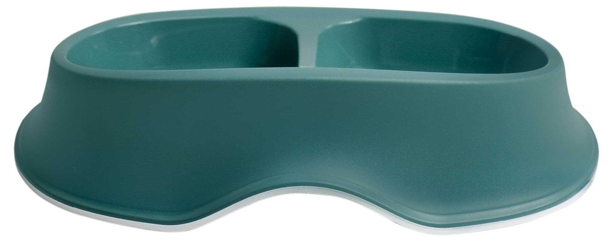 Miska Chic z tworzywa sztucznego, zielona, podwójna, 2 x 250 ml, Stefanplast