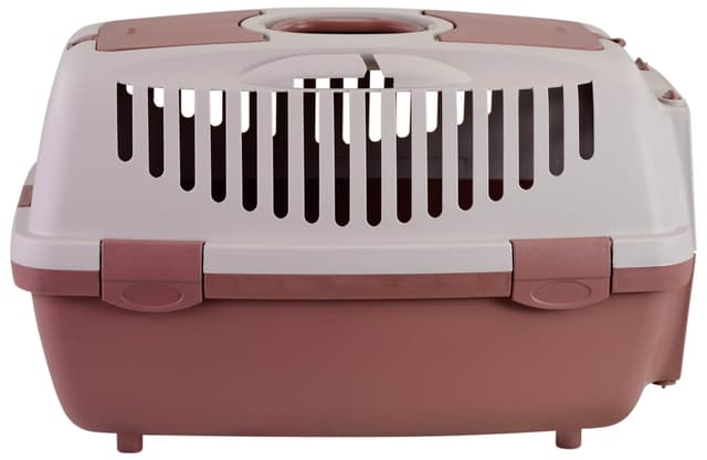 Transporter Gulliver 2 z plastikowymi drzwiczkami, 55 x 36 x 35 cm, różowy/brązowy, 8 kg, Stefanplas