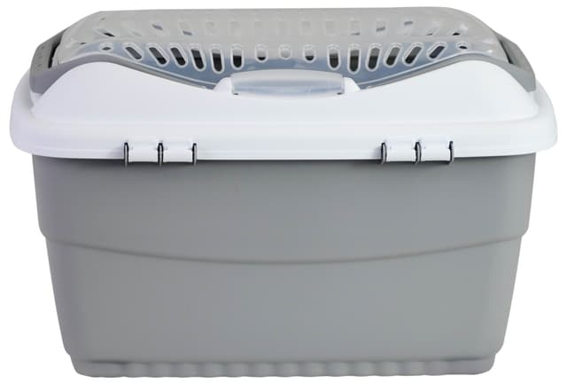 Transporter dla małych zwierząt i gryzoni Mini Gulliver, 40 x 30 x 24 cm, biały/szary, Stefanplast