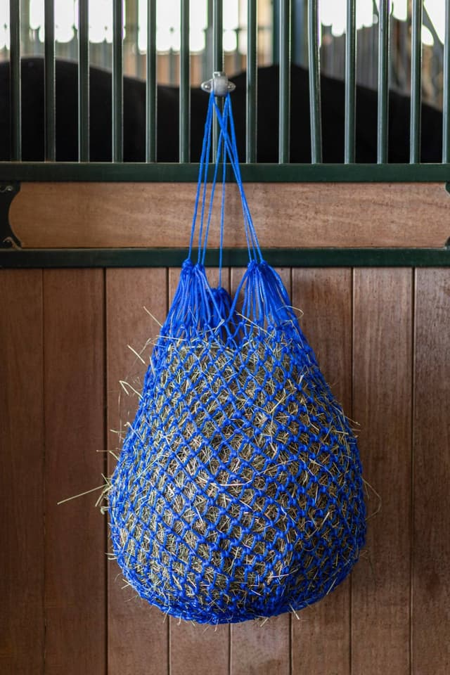 Siatka na siano Covalliero Nova niebieska 3 cm bez pierścieni