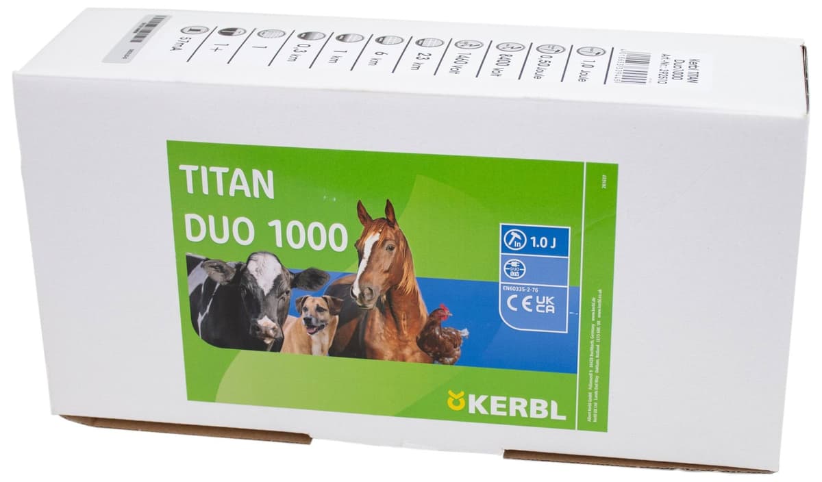 Elektryzator TITAN DUO 1000 dla koni i bydła, 1,0 J