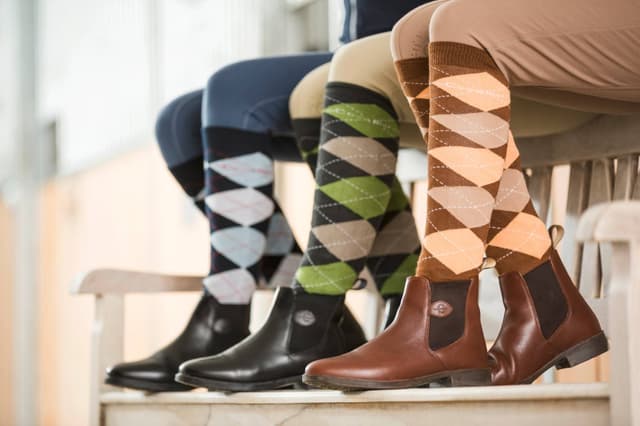 Podkolanówki jeździeckie Brescia granatowe, rozmiar 37-39