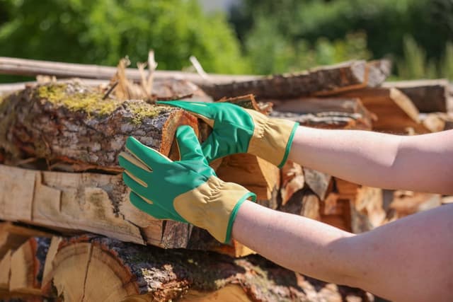 Rękawice ogrodnicze z mikrofibry zielono-brązowe rozmiar 10 Kerbl